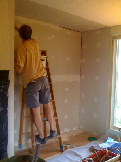 finishing the drywall