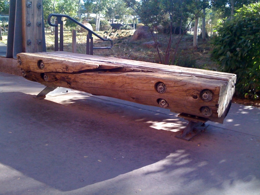 bench at Denver REI Flagship