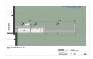 engineering plan, back wall details