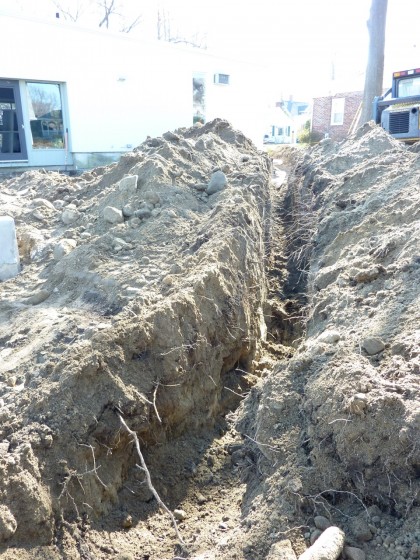 overflow trench gets dug