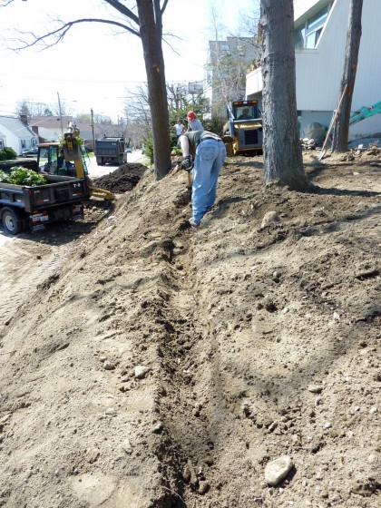 digging the trench up top