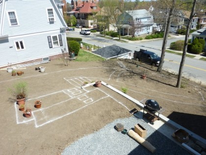 view of the yard from roof | patio area