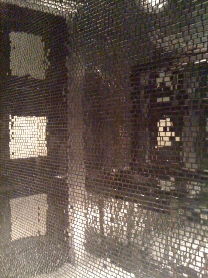 disco wall in the bathroom at Blush