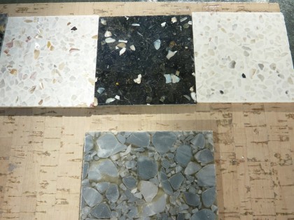 terrazzo possibilities against our cork floor choice