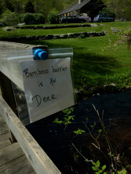 sign on the bridge