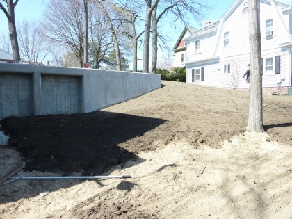 the retaining wall