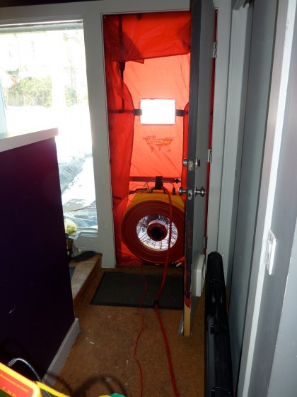 blower test fan in place