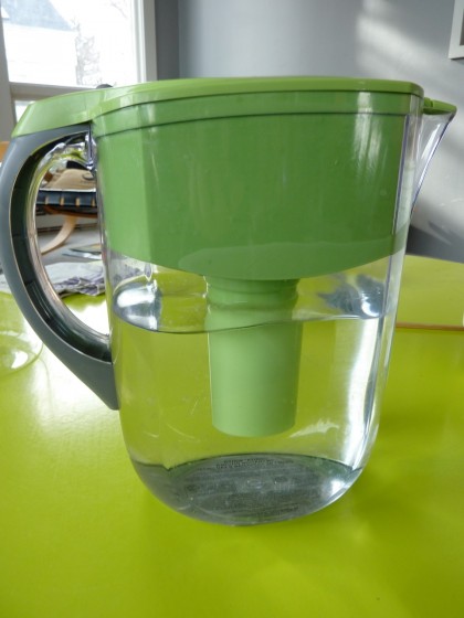 a pitcher of water