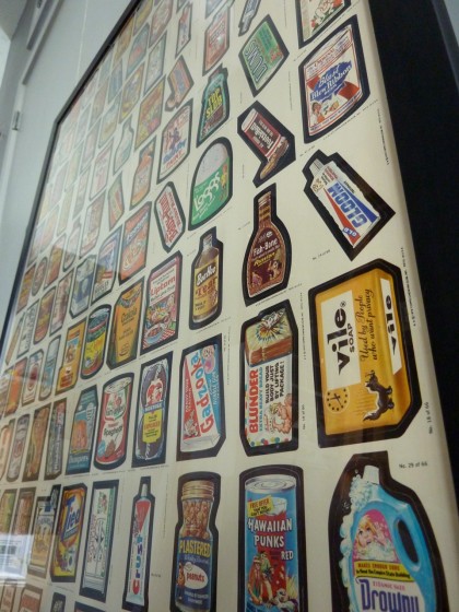 wacky packages uncut sheet, framed