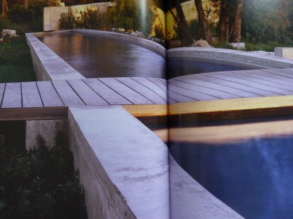 pond: a wooden bridge pond: a wooden bridge