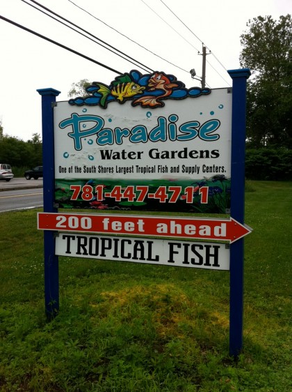 paradise water gardens sign