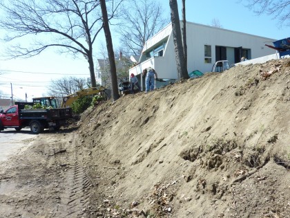 hillside: april 3, 2010 reshaped with new soil