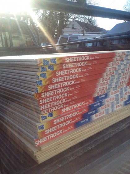 more sheetrock arrives