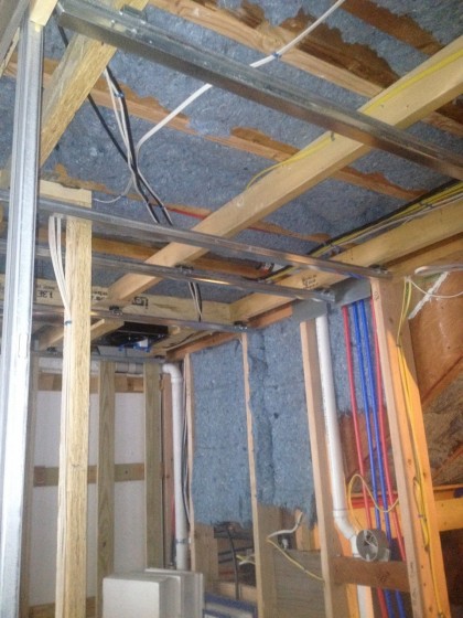 insulation in the bathroom ceiling