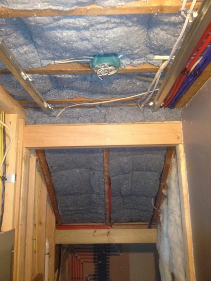 insulation under the stairs