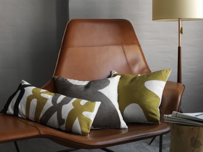 dwell studio paloma pillow in saffron | absolutematerialist.com