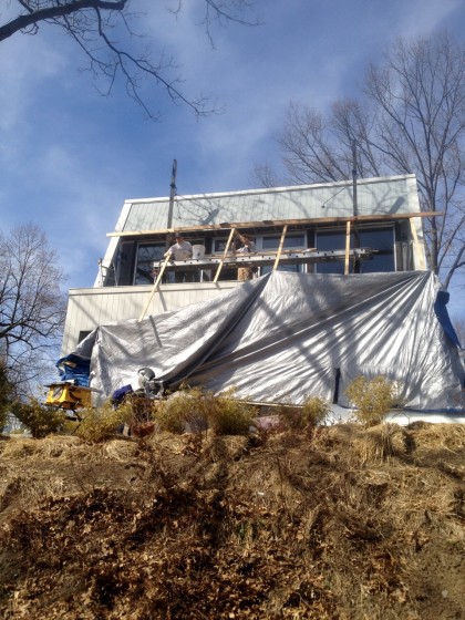 blue tarp coming off