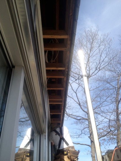 getting ready to close up the soffit