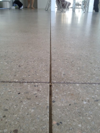 scored concrete floor