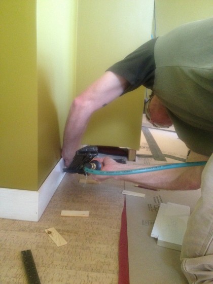 baseboard going in