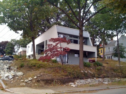 the hill when we moved in, complete with massive pile of crappy stone