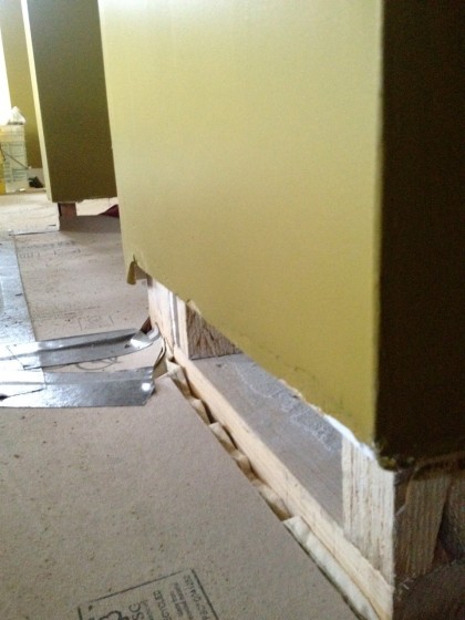 where the baseboard will go