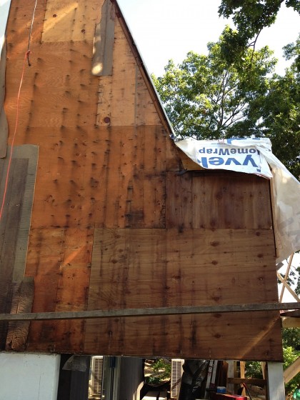 getting ready for steel: siding removed