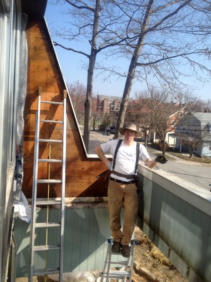 remember how it used to look? Joe removing the siding in March 2012