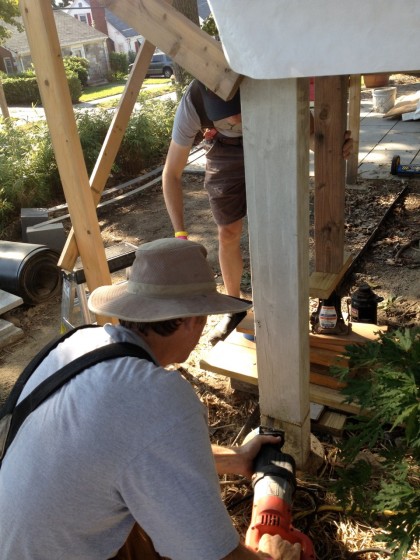 sawing off the posts