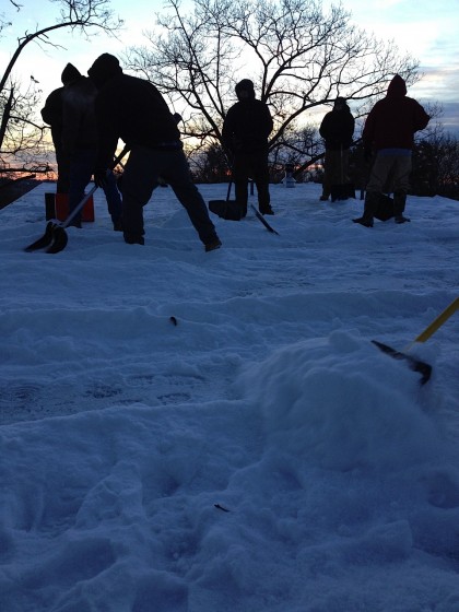 8 degrees, 8" of snow to shovel off the roof.8 degrees, 8" of snow to shovel off the roof.